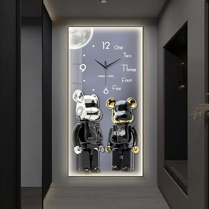 Creative Cartoon Bear LED Wall Clock – A Charming Home Accessory for Modern Spaces