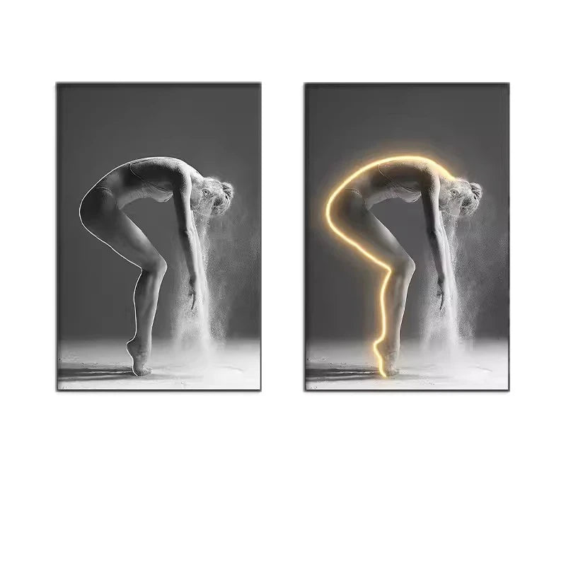 Modern Art Character Luminous Interior Painting LED Wall Lamp