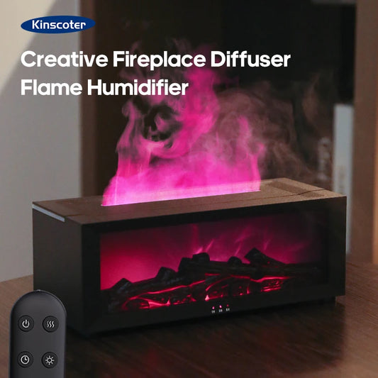 Colorful Flame Fireplace Aroma Diffuser: Perfect Home Accessories for Relaxation and Interior Design Accents