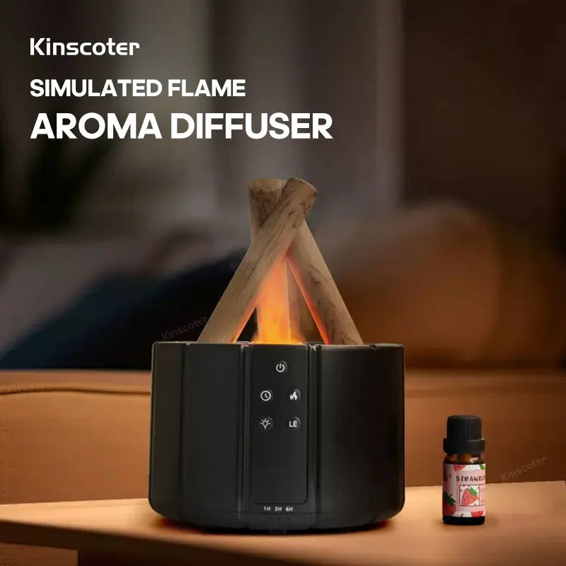 Transform Your Space with the Kinscoter Simulated Flame Aroma Diffuser: A Home Accessories Essential