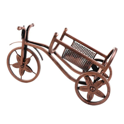 Unique Home Decor: European Retro Tricycle Wine Rack – Vintage Metal Display for Bar & Home