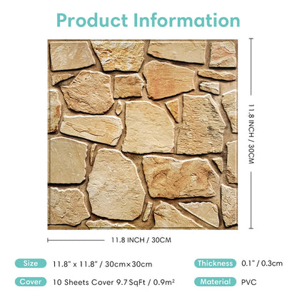 Elevate Your Home Decor with 3D Faux Stone Wall Panels - Free Worldwide Shipping!