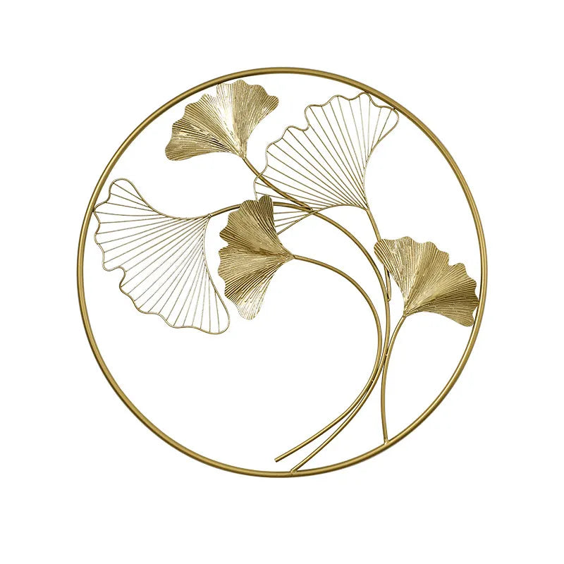 Elegant Chinese Ginkgo Leaf Metal Wall Art – Transform Your Home with Luxury Wall Decor