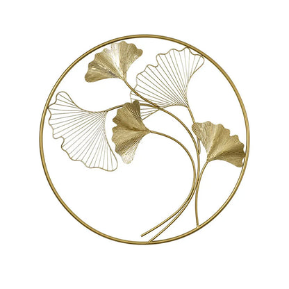 Elegant Chinese Ginkgo Leaf Metal Wall Art – Transform Your Home with Luxury Wall Decor