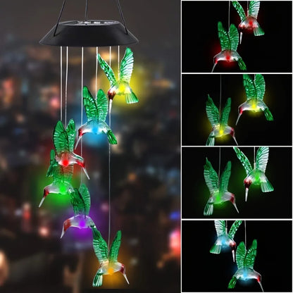 LED Color-Changing Solar Wind Chimes: Unique Outdoor Home Accessories for Garden and Patio Decor