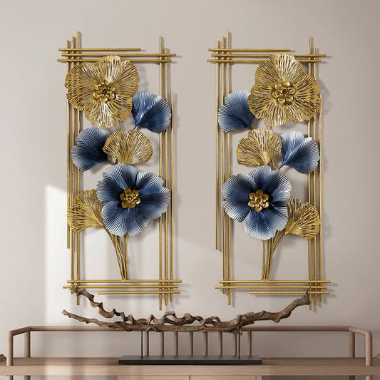 Transform Your Space with Elegant Multi-Panel Wall Art - Luxury Wrought Iron Flower Wall Mural