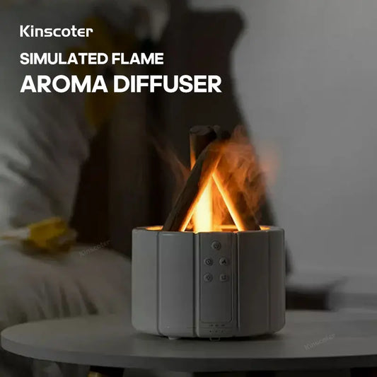 Transform Your Space with the Kinscoter Simulated Flame Aroma Diffuser: A Home Accessories Essential