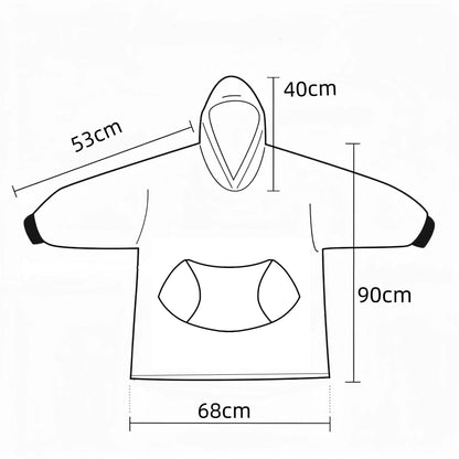 Winter Warm Fleece Fluffy Fuzzy Blanket Hoodie Thick Wearable Blanket Hooded Blanket for Adults Men Women Christmas