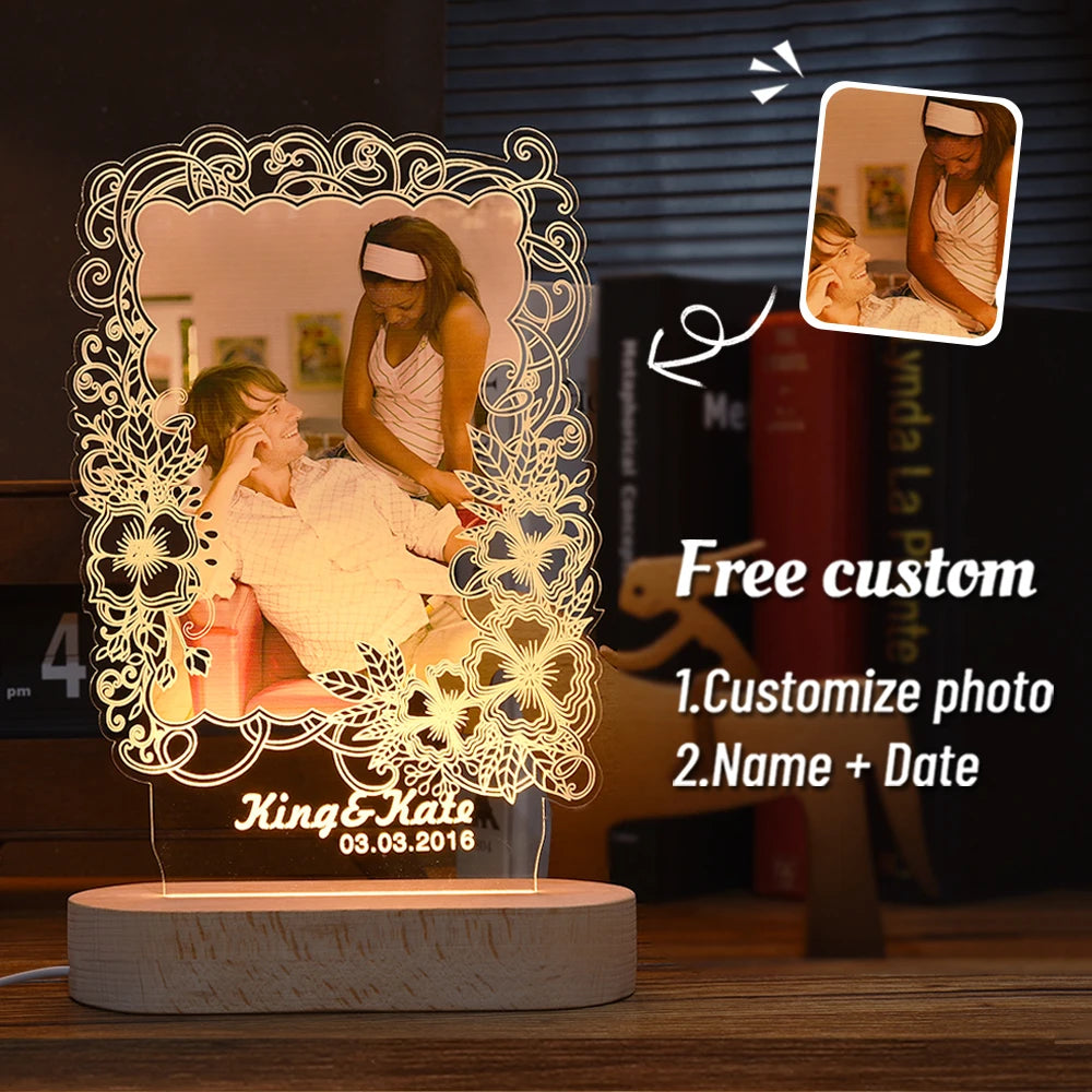 Custom 3D Photo Lamp: A Personalized Home Accessory for Unique Gifts and Interior Design Accents