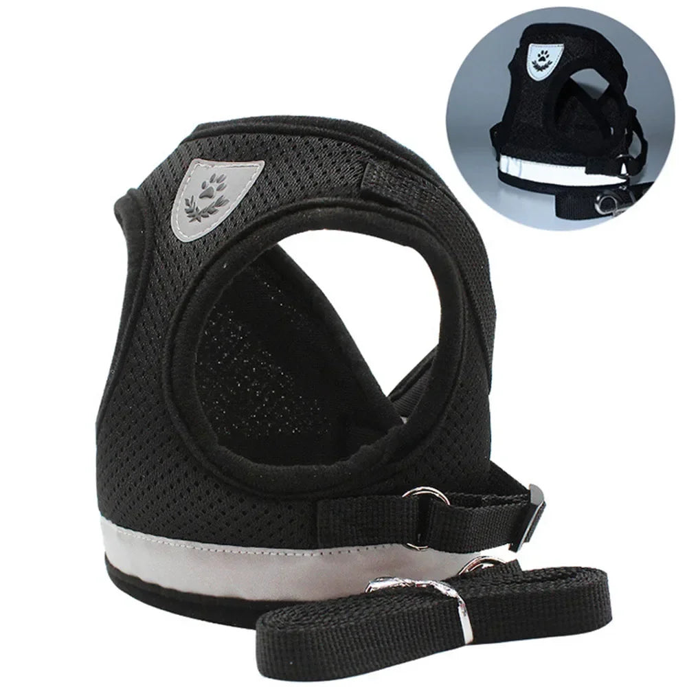 Adjustable Reflective Cat Harness & Leash Set – Escape-Proof, Comfortable & Safe for Daily Adventures