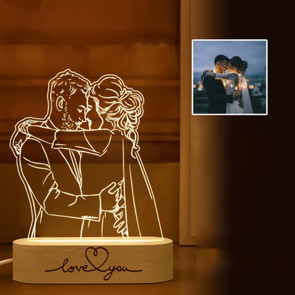 Custom 3D Photo Lamp: A Personalized Home Accessory for Unique Gifts and Interior Design Accents