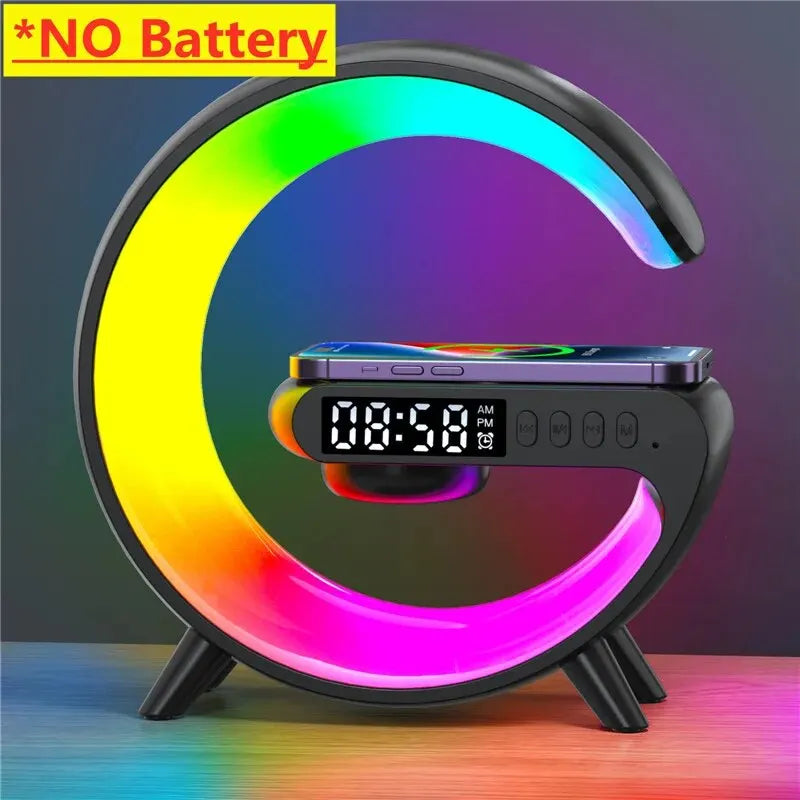 Multifunctional Wireless Charging Dock with Speaker and RGB Night Lamp: Your Home Accessories Upgrade