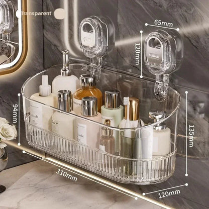 Home Décor Sale: Easy-Install Shower Suction Cup Shelf | Bathroom Organizer for Home Accessories and Interior Design Accents