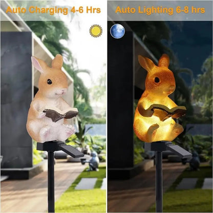 Solar Animal Lights – Waterproof Rabbit & Hedgehog LED Landscape Light for Outdoor Garden Charm