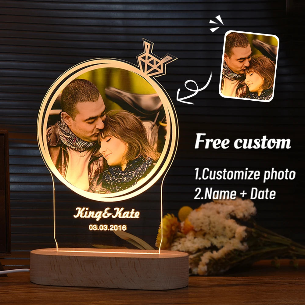 Custom 3D Photo Lamp: A Personalized Home Accessory for Unique Gifts and Interior Design Accents