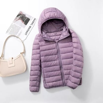 15 Colors Women Hooded Puffer Jackets 2023 New Spring Winter 90% White Duck Down Female Coats Ultralight Packable Casual Parkas