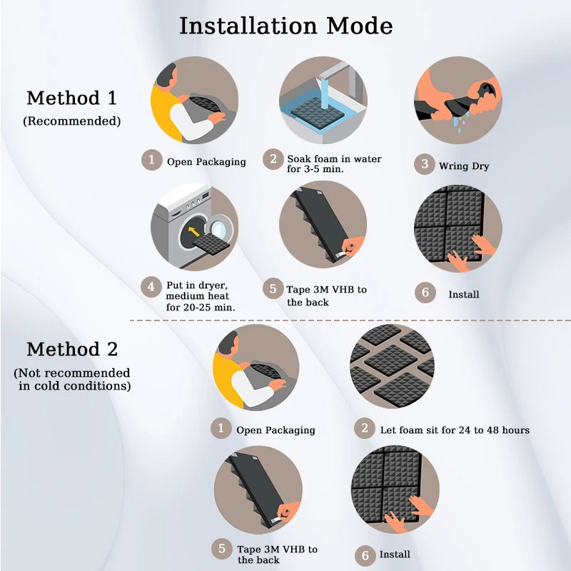 Decorative Acoustic Foam Panels for Soundproofing – Ideal Noise Reduction Solution for Home, Office, and Studio