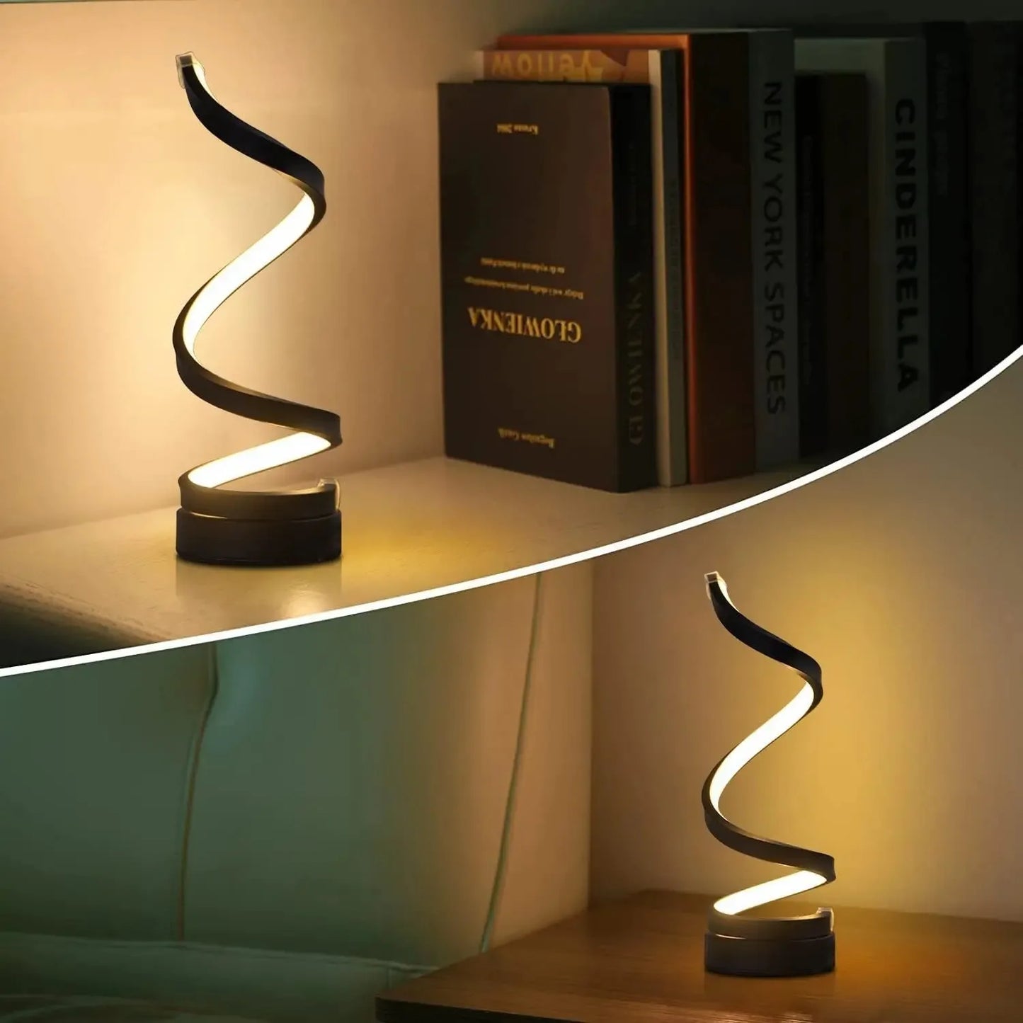 Modern Spiral LED Table Lamp: The Perfect Home Accessory for Living Rooms, Bedrooms, and Offices