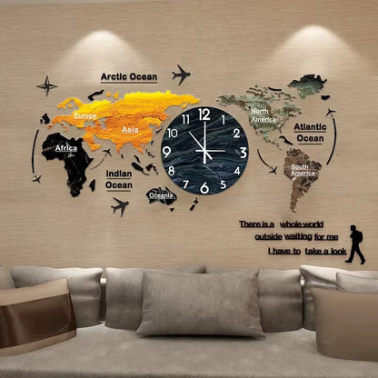 Modern Acrylic 3D DIY Wall Clock – The Perfect Home Accessory for Living Room Elegance