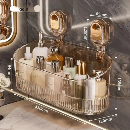 Home Décor Sale: Easy-Install Shower Suction Cup Shelf | Bathroom Organizer for Home Accessories and Interior Design Accents