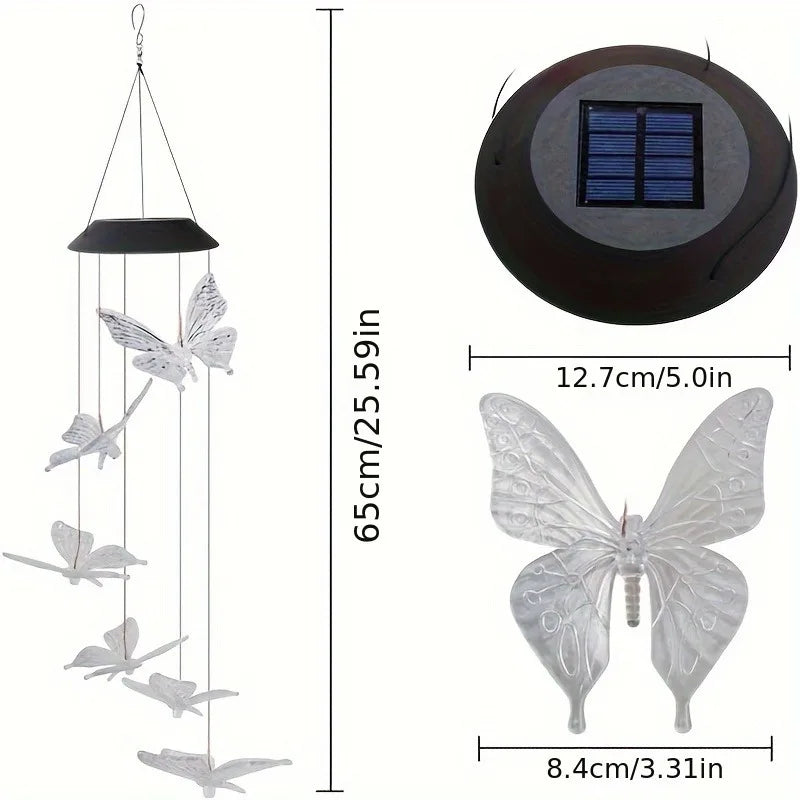 LED Color-Changing Solar Wind Chimes: Unique Outdoor Home Accessories for Garden and Patio Decor