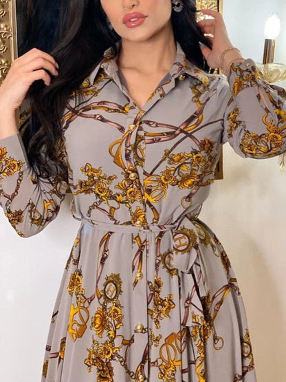 Muslim Abaya Dress Women Ramadan Print Shirt Dresses Autumn  Turkey Islamic Vestidos Elegant India Moroccan Kaftan Arab 2025