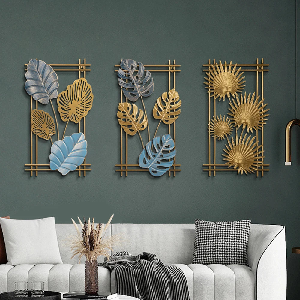 Transform Your Space with Nordic Metal Leaf Iron Wall Hanging Decor