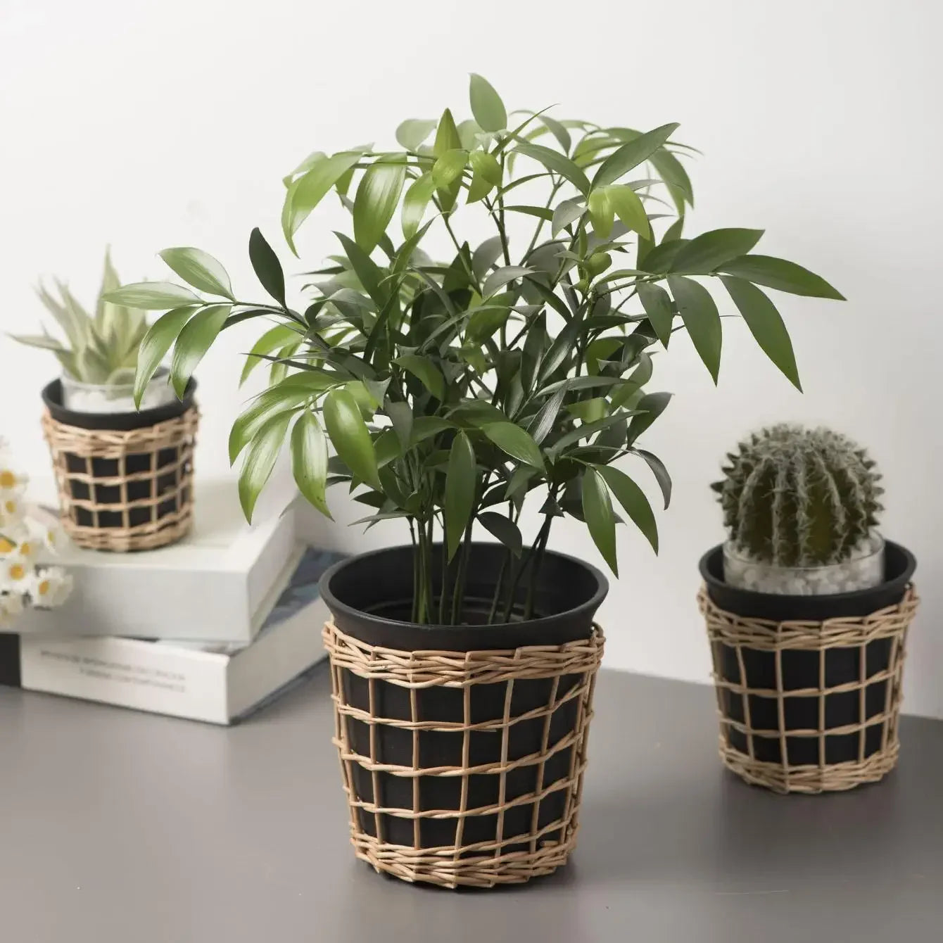 Transform Your Space with Unique Home Décor: Handmade Imitation Rattan Flower Pots