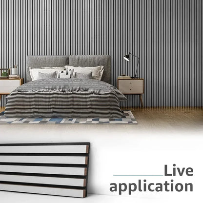 Decorative Acoustic Wall Panels - Stylish Wood Slat Panels for Noise Reduction and Enhanced Decor