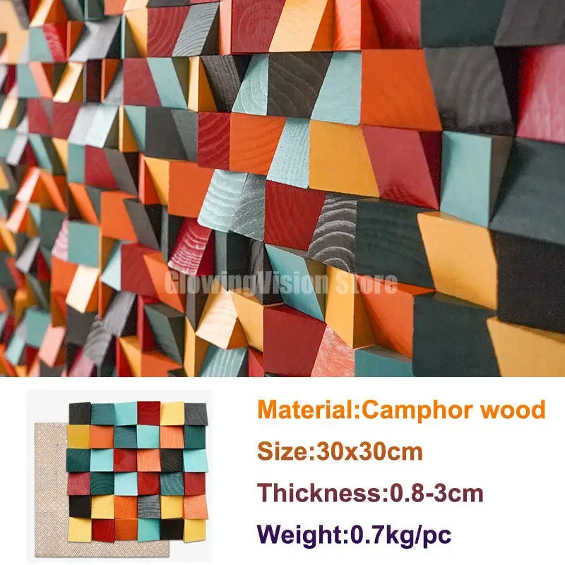 Decorative Acoustic Wall Panels – 3D Mosaic Wood Tiles for Stylish Sound Control