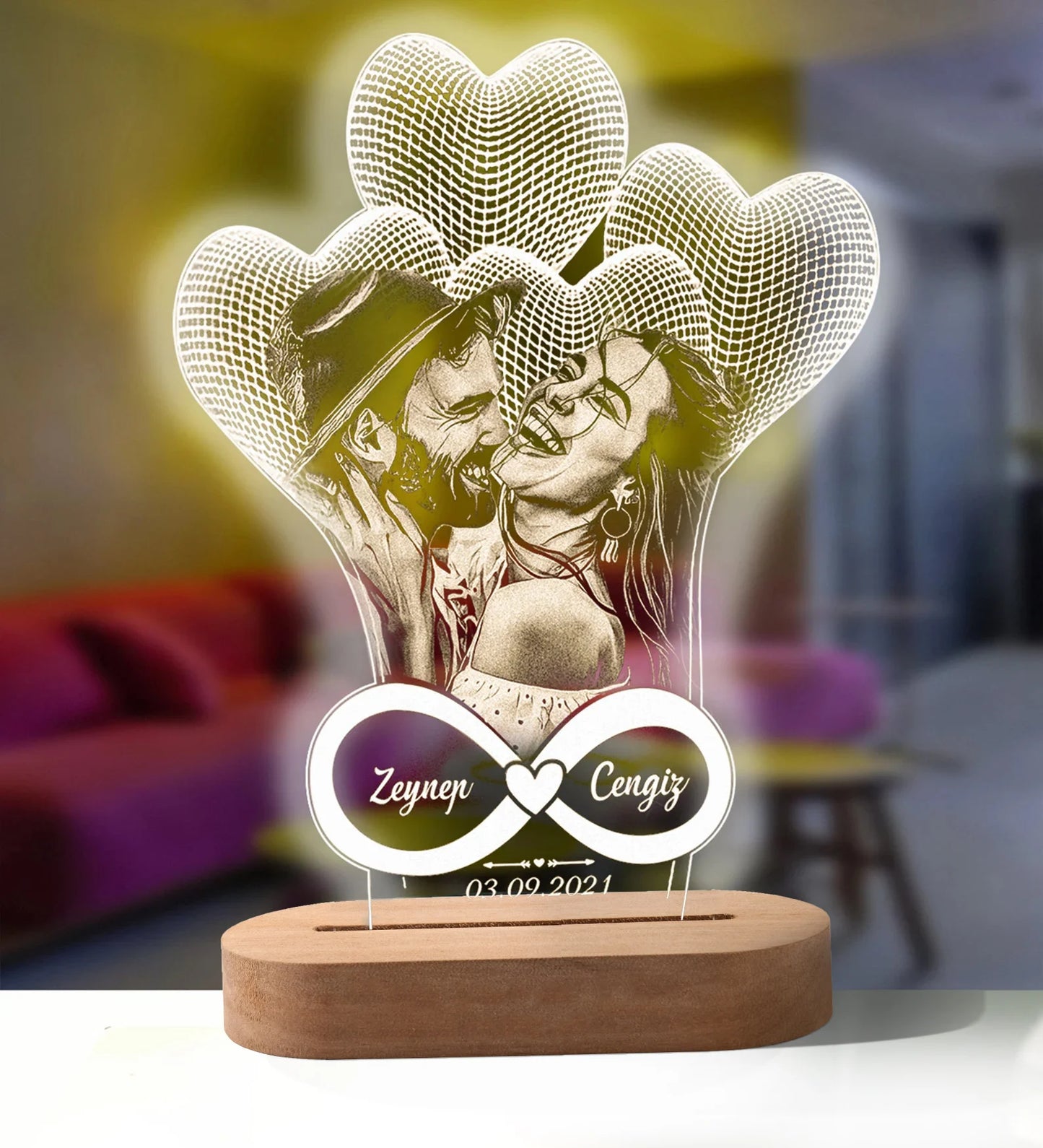 Custom 3D Photo Lamp: A Personalized Home Accessory for Unique Gifts and Interior Design Accents