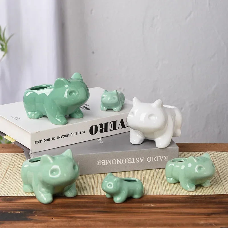 Creative Ceramic Mini Succulent Planter - Unique Home Decor for Indoor and Outdoor Spaces