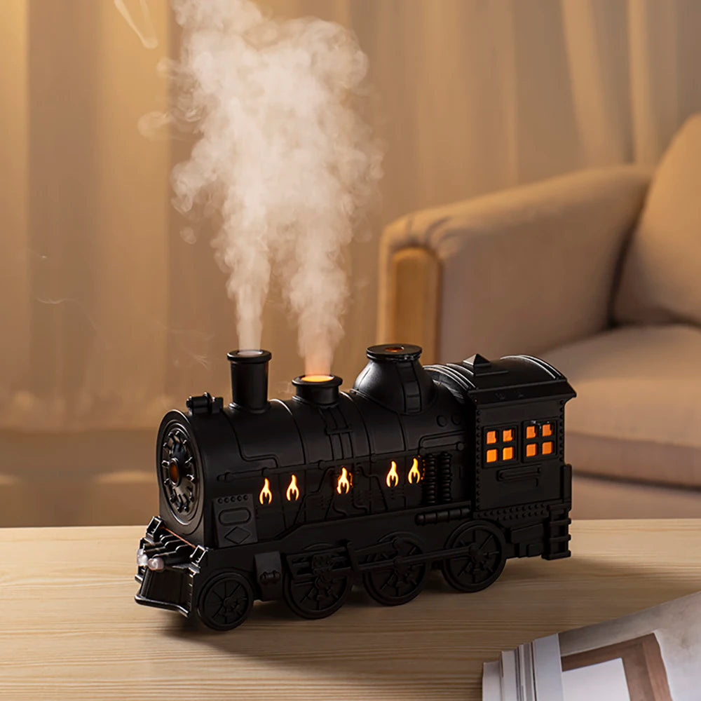 Retro Train Ultrasonic Air Humidifier: A Unique Home Accessory for Aromatherapy and Interior Design Accents