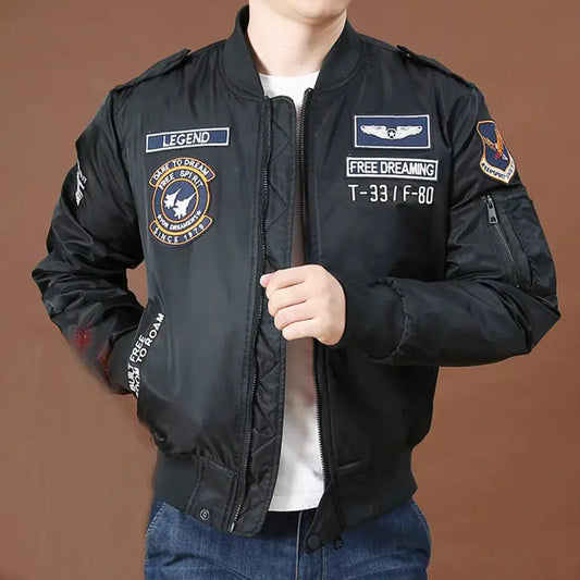 Pilot Trendy Brand European and American Jacket Men's Embroidered Baseball Suit Spring and Autumn Badge Pattern Casual Jacket