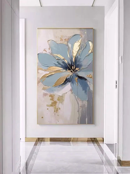 Transform Your Space with 100% Handpainted Knife Flower Oil Painting - Modern Wall Art for Home Decor