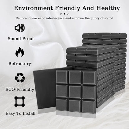 Decorative Acoustic Foam Panels for Soundproofing – Ideal Noise Reduction Solution for Home, Office, and Studio