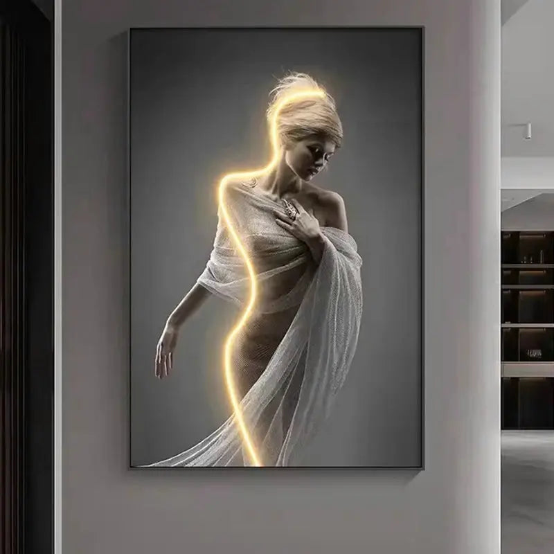 Modern Art Character Luminous Interior Painting LED Wall Lamp