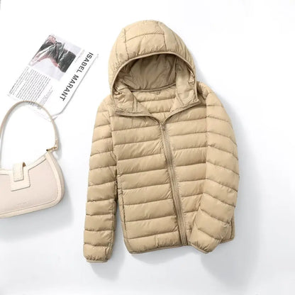 15 Colors Women Hooded Puffer Jackets 2023 New Spring Winter 90% White Duck Down Female Coats Ultralight Packable Casual Parkas