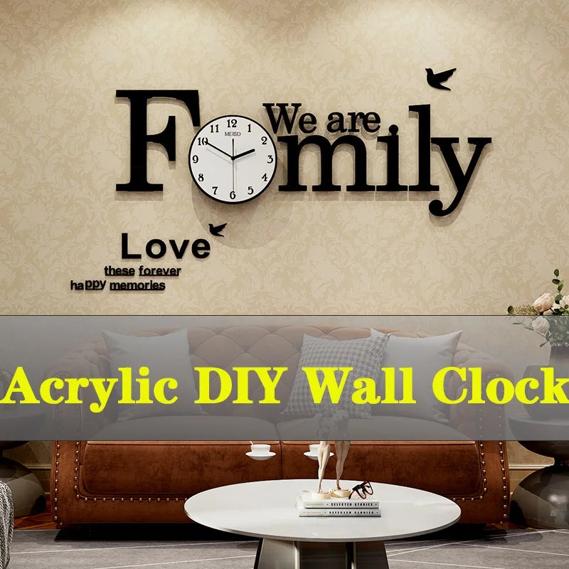 Modern Acrylic Silent Wall Clock - The Ultimate Home Accessories for Stunning Home Decor and Living Room Art