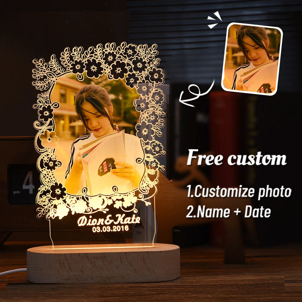 Custom 3D Photo Lamp: A Personalized Home Accessory for Unique Gifts and Interior Design Accents