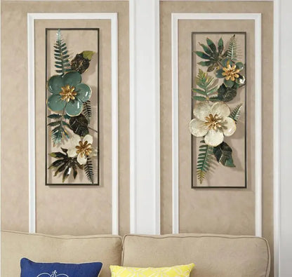 Transform Your Space with Elegant Multi-Panel Wall Art - Luxury Wrought Iron Flower Wall Mural