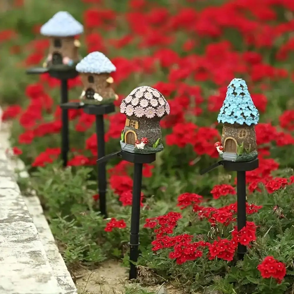 Solar Mushroom House Lights – Waterproof LED Garden Lamps for Lawn & Landscape Decoration