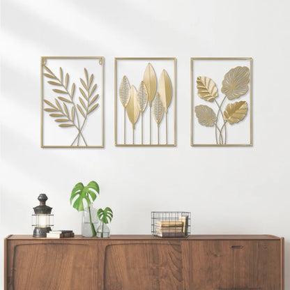 Nordic Metal Ginkgo Leaf Multi-Panel Wall Art – Elevate Your Home Decor with Modern Elegance