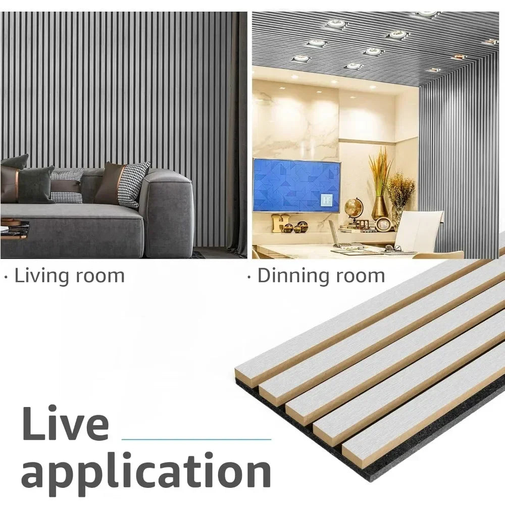 Decorative Acoustic Wall Panels - Stylish Wood Slat Panels for Noise Reduction and Enhanced Decor