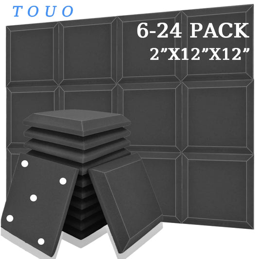 Decorative Wall Panels for Noise Reduction - TOUO High Density Acoustic Foam Panels | Soundproofing for Homes & Studios