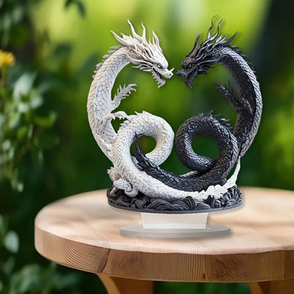 Bohemian Yin Yang Dragon Desk Decor – Unique Home Accessories for Modern Interior Design