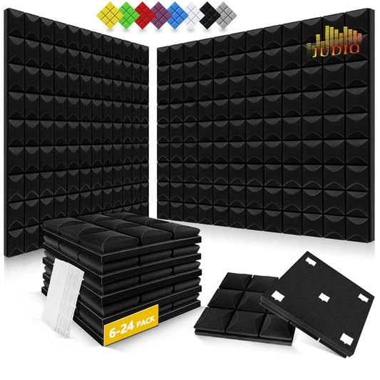 Decorative Acoustic Wall Panels - Premium Soundproof Foam for Gaming Rooms, Studios, and Offices