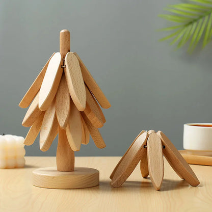 Home Decor Sale Wooden Tree Design Heat Resistant Table Mats for Home Accessories Interior Design Accents Home Art Panel Art
