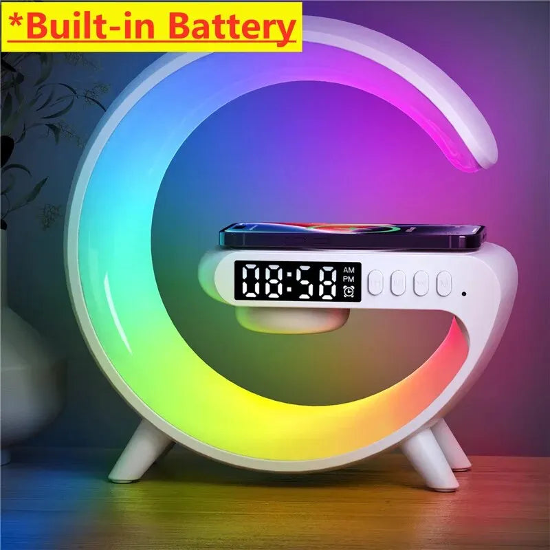 Multifunctional Wireless Charging Dock with Speaker and RGB Night Lamp: Your Home Accessories Upgrade