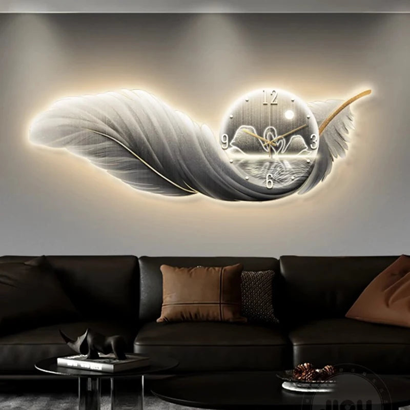 Illuminate Your Living Space: Minimalist LED Luxury Wall Clock for Modern Home Accessories